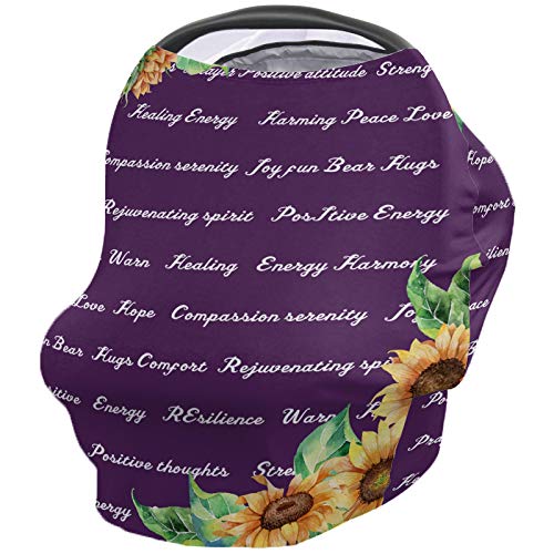授乳ケープ 人気 ポンチョ 授乳カバー 向日葵 治癒文字 プレゼント 紫 母乳育児スカーフ 360度安心 伸縮性 通気性 授乳服 ベビーカーカバー 出産祝い フリーサイズ ショッピングスカーフ ショール