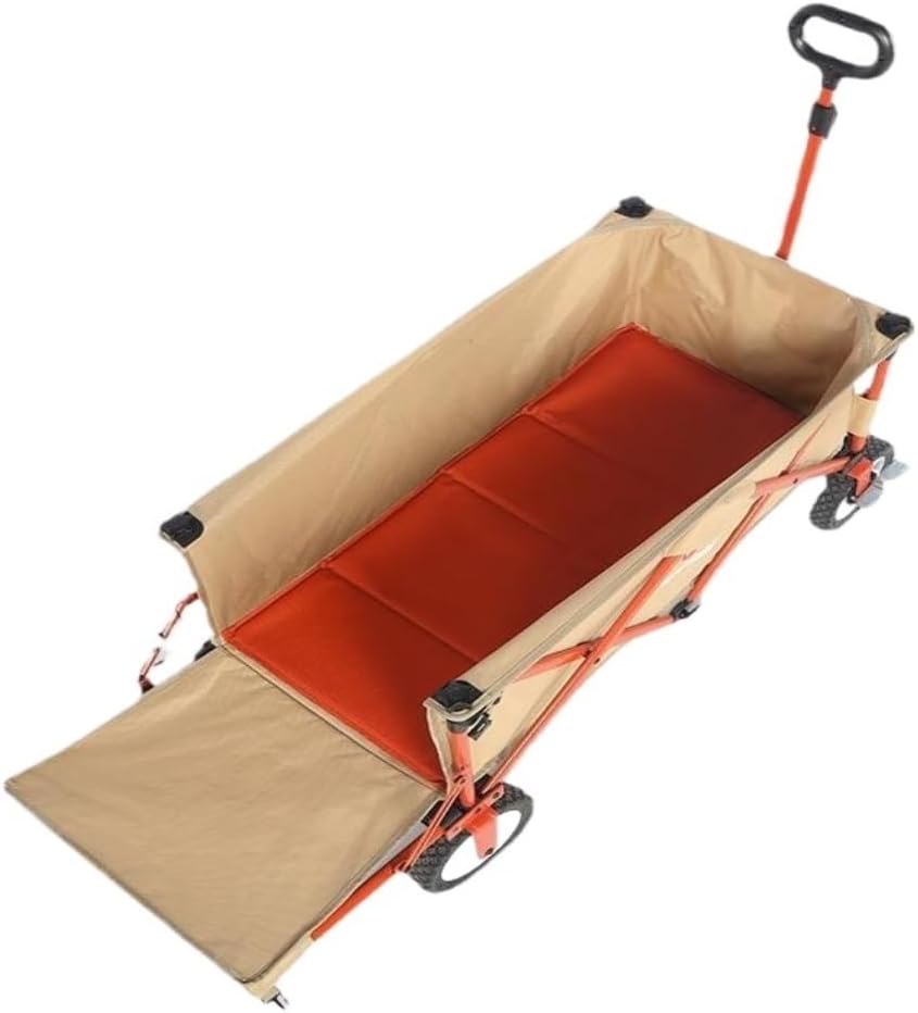Multifunctional Cart Campervan Camping Car Outdoor Folding Cart Camping Trailer Picnic Car Portable Folding Trolley Outdoor Cart Outdoor Stroller(A)
