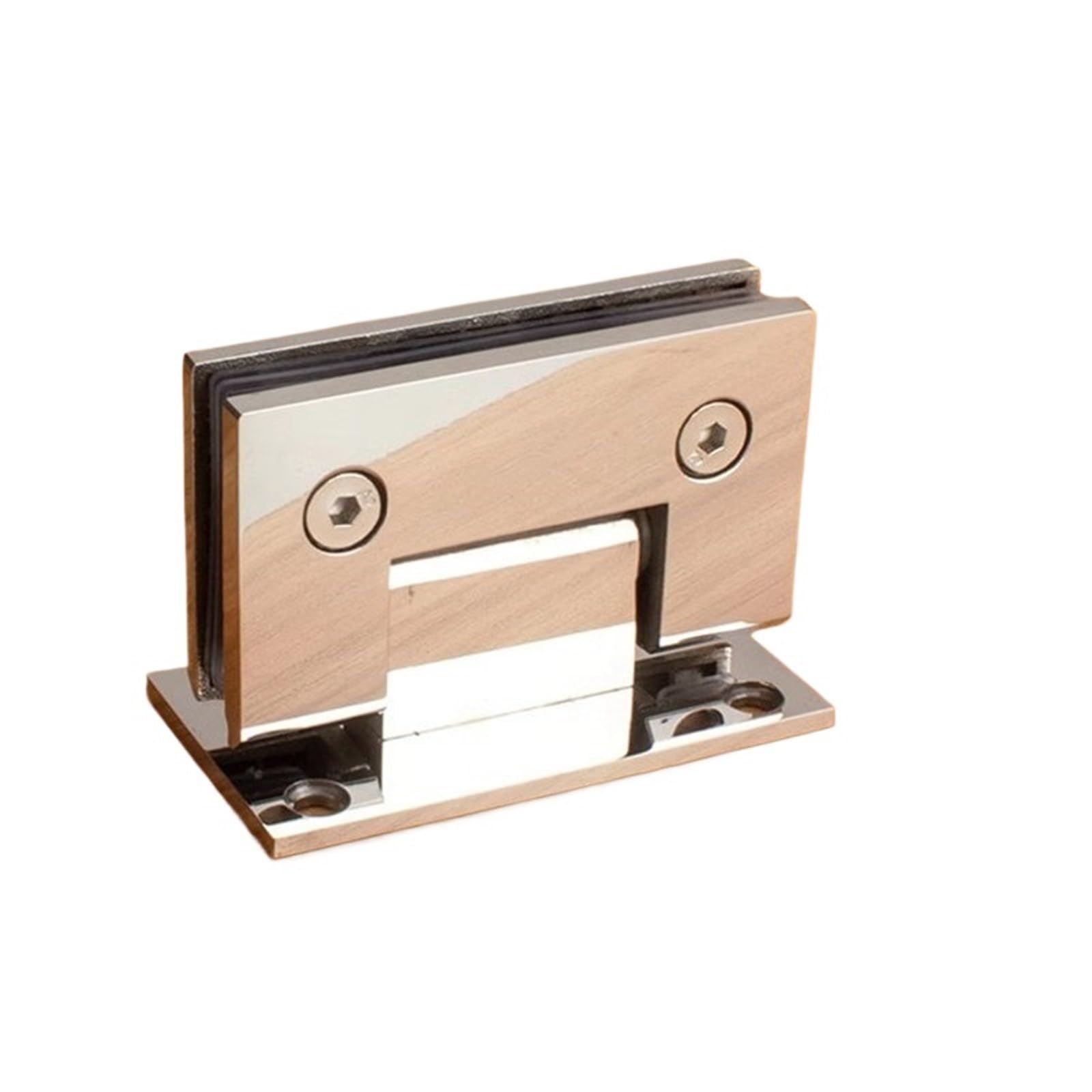 Pknaqwlsx Shiny Shower Room Accessories 304 Stainless Steel Solid Precision Cast 90 Degree T-Shaped Bathroom Clip Frameless Glass Hinge (Jy35)(Shiny)