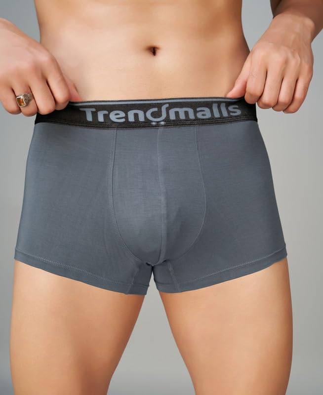 Image of TRENDMALLS Men's Birla Micromodal Regular Fit Solid Men Underwear Trunks with No Marks Waistband