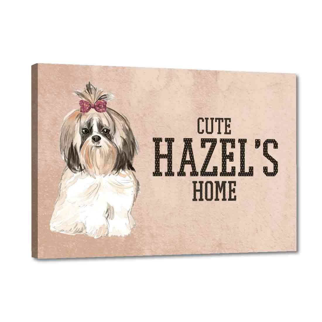Nutcase - Personalized Beware of Dog Sign Board - Customized Name Plate - Cute shih tzu Sweet Shihtzu-picture-13