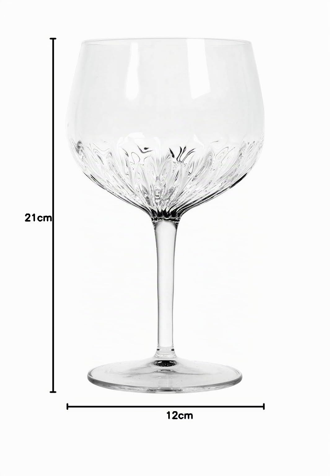 Luigi Bormioli 12464 Mixology Spanish Gin und Tonic Kelch, Cockatilglas, 800ml, Kristallglas, transparent, 6 Stück