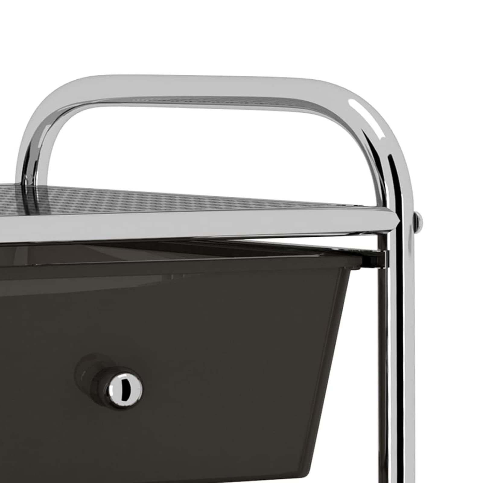Rantry Carrello Portaoggetti Mobile con 4 Cassetti Nero in Plastica Decorazione da Mobili