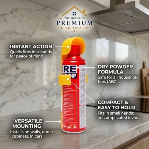 Image of Portable Fire Extinguisher Spray Pack of 3 (3x500ml) for Car Home Kitchen Safety Emergency Fire Control Quick Action Fire Protection Spray Set