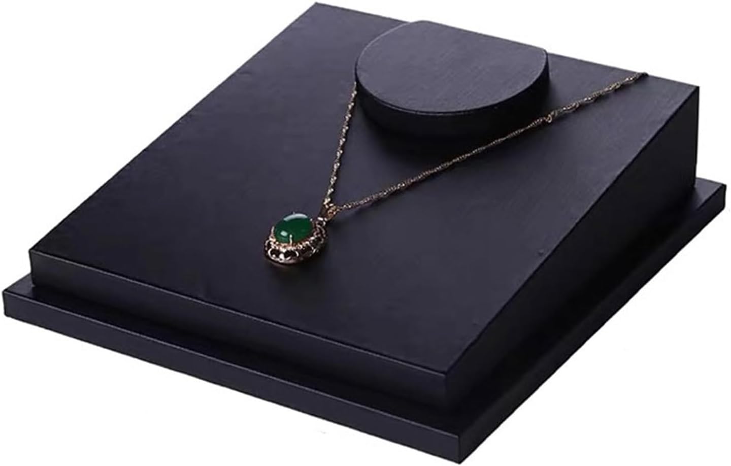 ジュエリー戸棚 卓上ジュエリーディスプレイスタンド ブラックレザーディスプレイスタンド ジュエリーマネキン ジュエリーバストネックレ