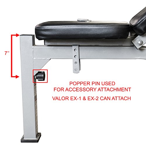 Valor Fitness BF-39 Adjustable FID Olympic Bench with J-Hooks and Bar Catches