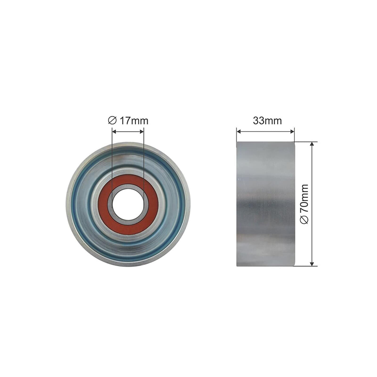 NTY Rnk-Hd-014 Spannrolle, Keilrippenriemen | Rnk-Hd-014 passend für Accord Civic Cr-V Fr-V |