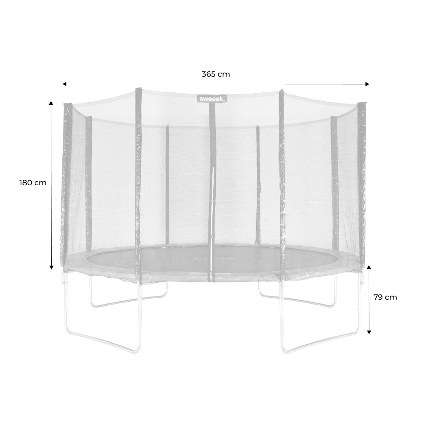 sweeek Cama elástica 370cm - Saturne con su Red de protección - Cama elástica de jardín | Calidad Pro|Normas UE