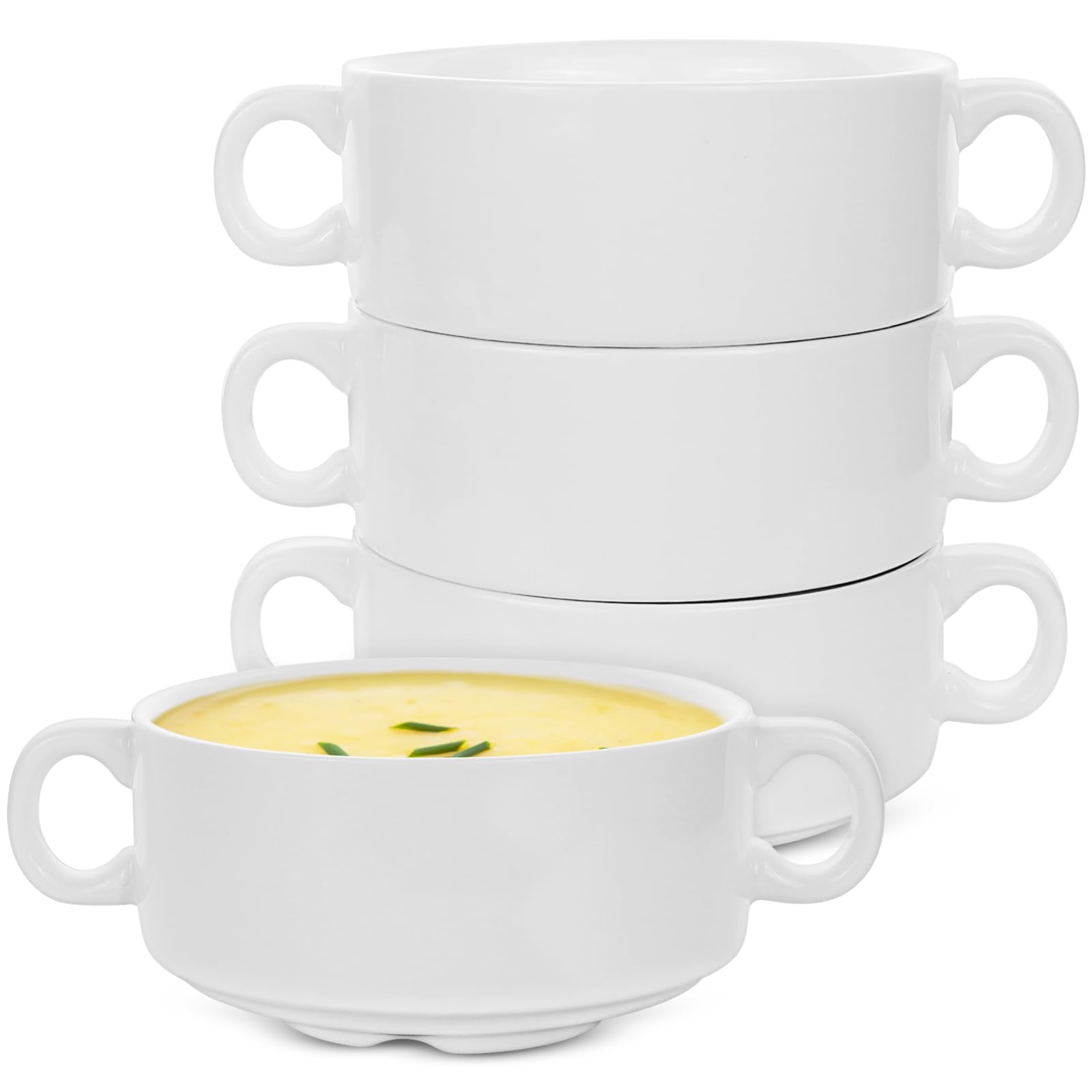 Bols à soupe en porcelaine blanche de qualité supérieure durable