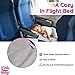 FIVESTARBABY Toddler Airplane Bed - Ultimate Airplane Travel Essential | Portable Airplane Seat Extender for Kids | Perfect Airplane Bed for Toddlers and Kids - Grey