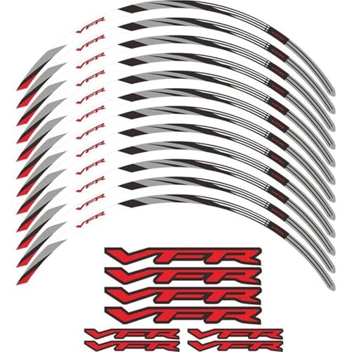 SHYYBD Autocollants Roues Jantes Autocollants De Roue De Moto, Autocollants De Jante, Bande Réfléchissante pour H&Onda VFR1200X VFR 1200X Crosstourer...