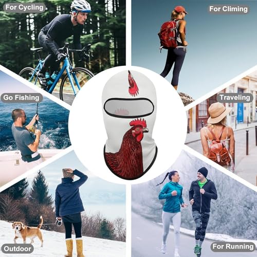 Balaclava Mask for Men Balaclava Ski Mask Red Chicken Winter Face Mask Face Cover for Cycling miniatura 6