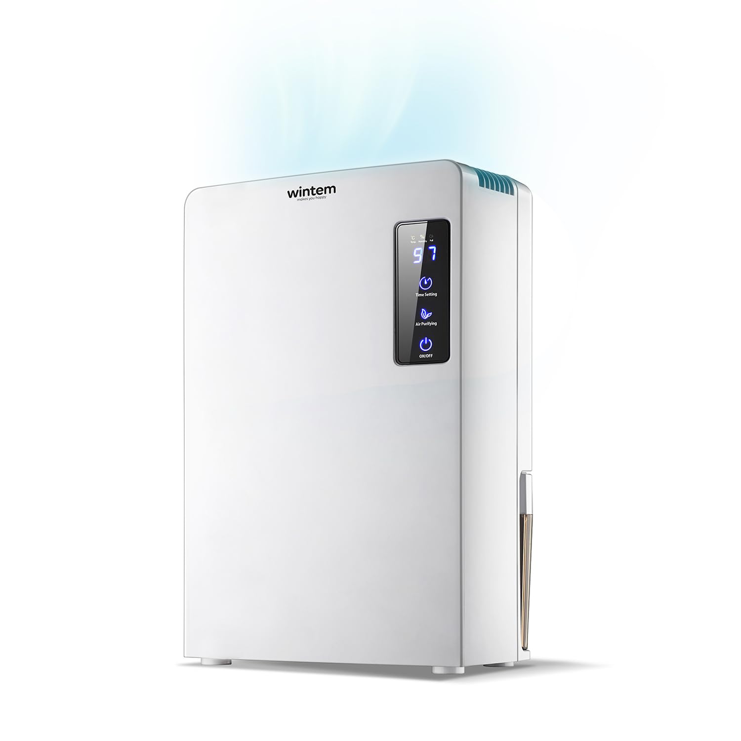 Avilia Deumidificatore Silenzioso e Compatto - Previene Muffa e Umidità - Assorbe Fino a 650ml di Umidità con Serbatoio di 2,2L - Sistema di Autospegnimento - Display LED Touch - 14x24x36cm