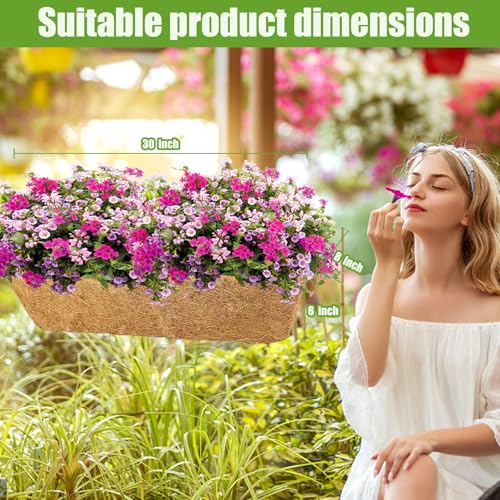 Karlliu 2 Pack 30 Inch Trough Coconut Liners for Window Box Planter Natural Coco Fiber Replacement Liner for Outdoor Plants Flowers Outside Coir Planters Porch Balcony Garden Decor by Karlliu - Used condition - Image 6