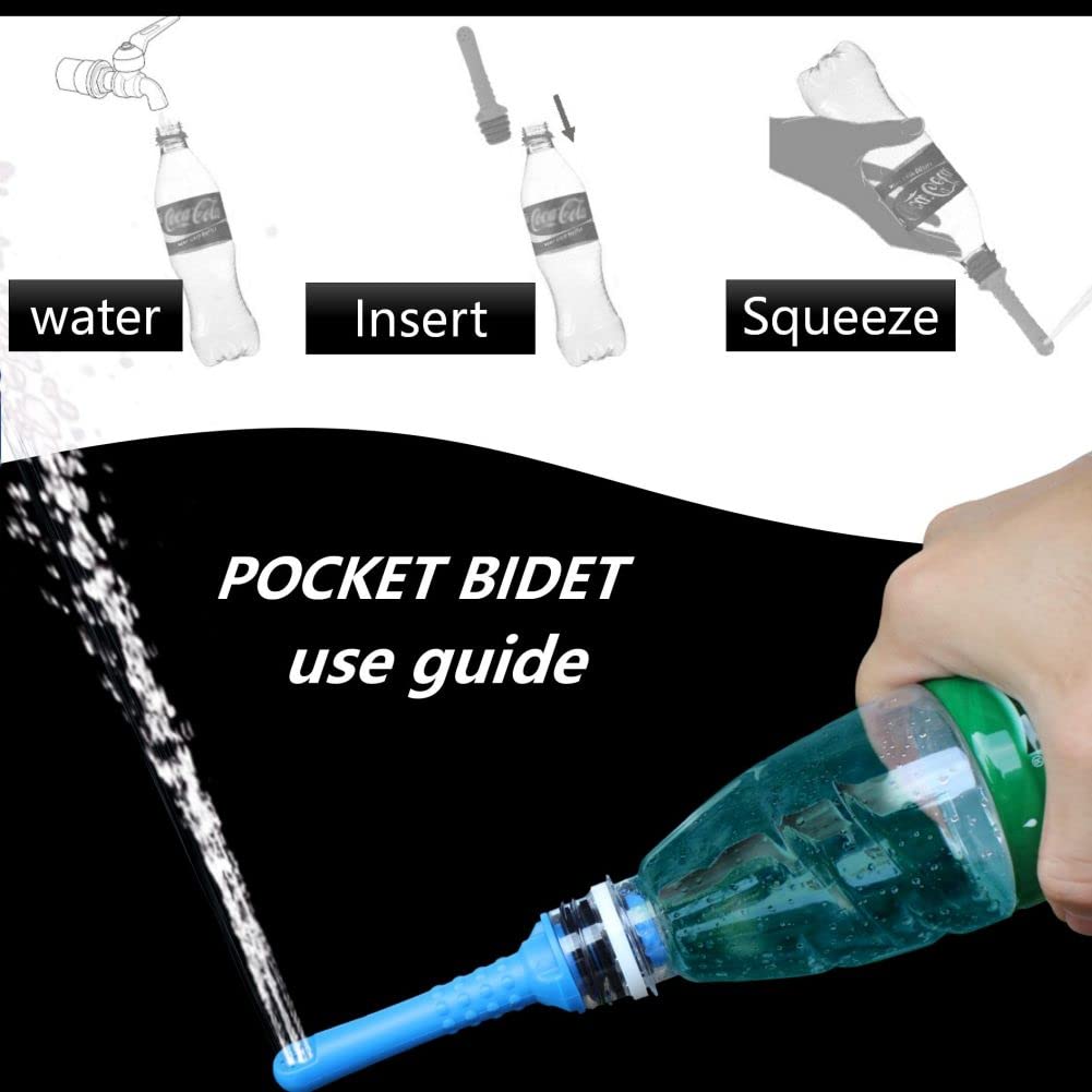 2PCS Backpacking Bidet - Portable Bidet for Toilet - Travel Bidets Universal Shower Pipe for Traviling Compatible with — view 7