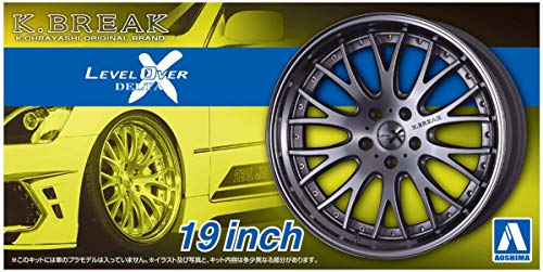 Jantes Maquette Plastique K-Break Level Over Delta Cross 19 pouces Aoshima 1/24 Tuned Parts