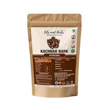 Oils and Herbs Kachnar Powder 100g Pure Bauhinia Variegata Natural Herbal Supplement for Digestive and Liver Wellness