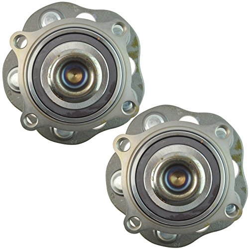 Image of TRQ Rear Left and Right Wheel Bearing and Hub Assembly Set 2 Piece Compatible with 07-11 Honda CR-V 10-11 Accord Crosstour 12-15 FWD Models