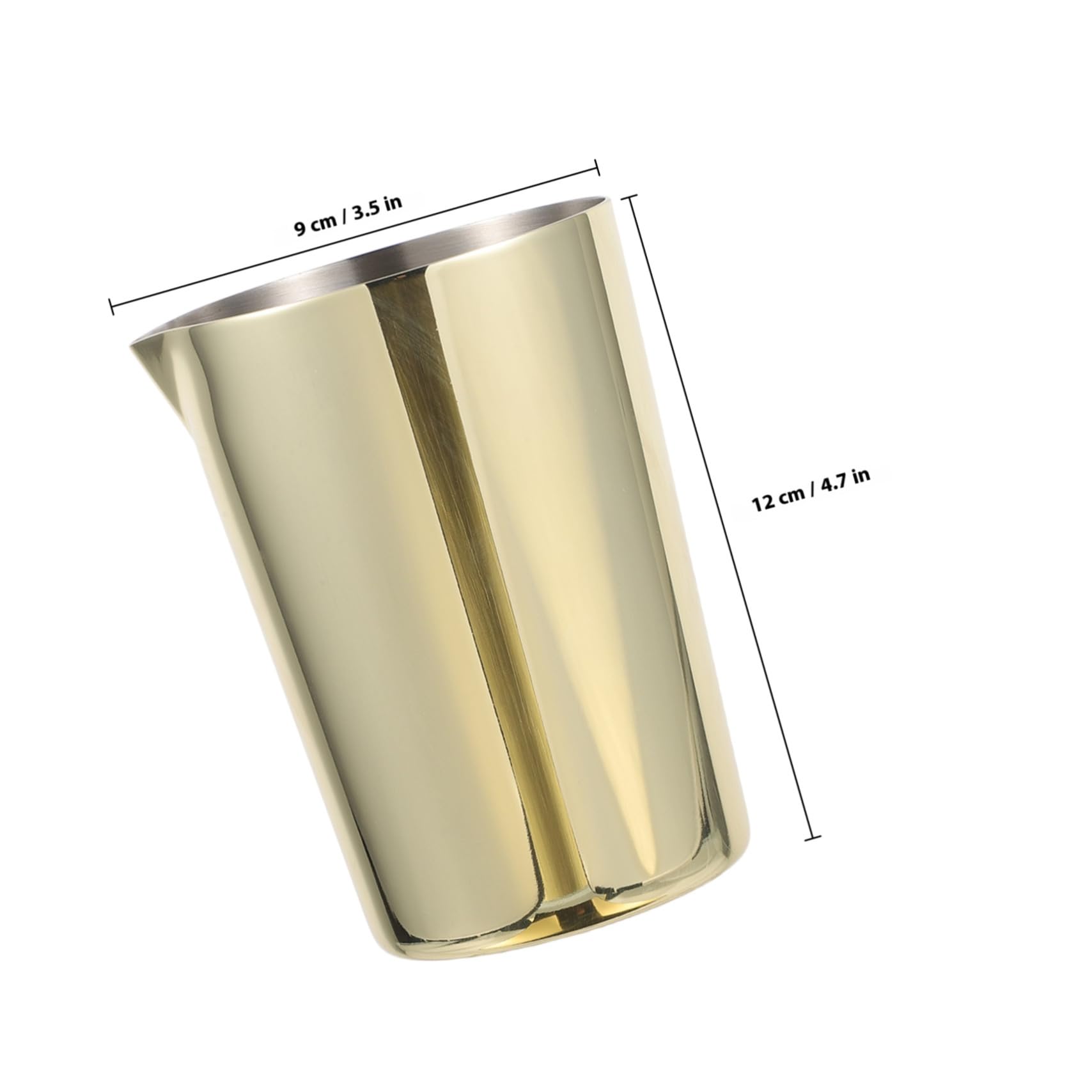 Gatuida Vaso Mezclador de Cóctel Portátil y Profesional de Acero Inoxidable Dorado para preparar Bebidas en Casa o Bar