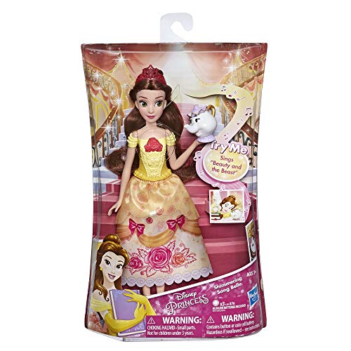 Hasbro Muñeca Musical Disney Princesa Melodía Bella con Falda extraíble, Tocando la...