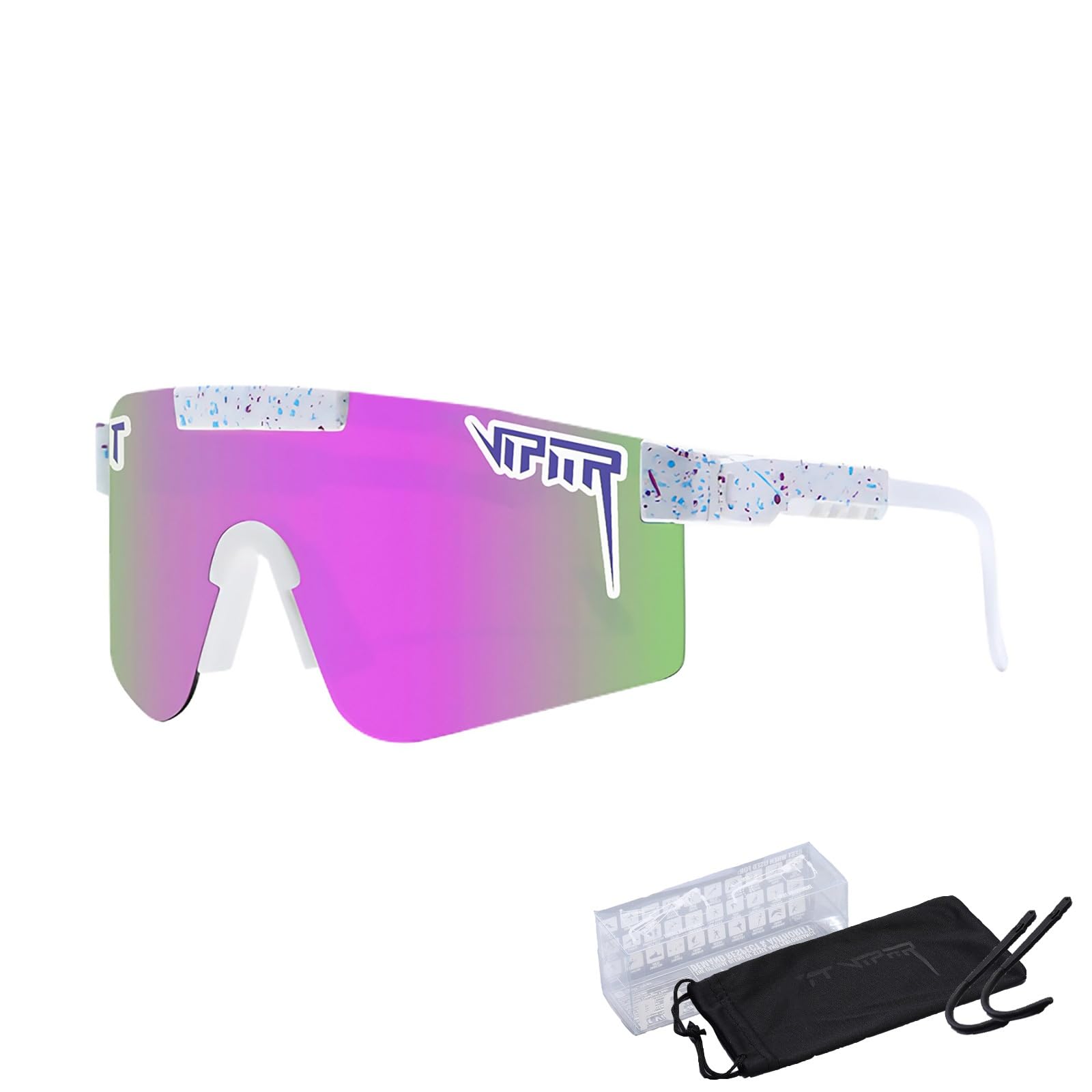 P-V - Gafas de sol deportivas polarizadas para hombres y mujeres, gafas de sol deportivas con protección UV400