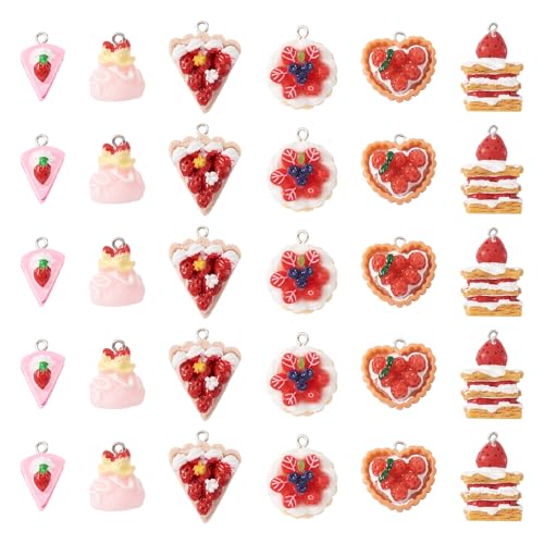Breloques mignonnes en résine dessert colorées pour customisation - 7