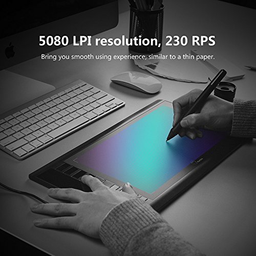 Parblo A610 Graphic Drawing Tablet with 2048 Levels Pressure Pen, Carry Bag, Drawing Tablet Glove, 10" x 6" Drawing Tablet for Digital Art Works