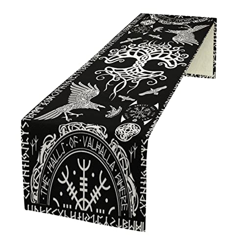 Produktbild von Dpvbffx Vintage Wikinger Teppich Groß 245x300 Cm, Nordische Mythologie