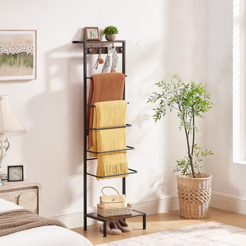 DGWJSU 7 Tier Blanket Ladder for The Living Room and