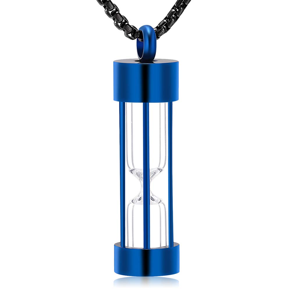 OinsiOinsi Eternity Memory Hourglass Urn Necklace Cremation Jewelry Pendants for Women Men +Gift Box+Fill Kits
