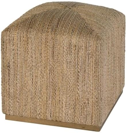 Butler Specialty Company Como 17 in. W Square Banana Leaf Accent Stool - Natural