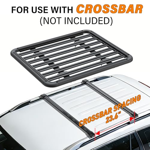 Image of WILDROAD Aluminum Roof Rack Platform 55 inch x 47 inch x 1.9 inch Flat Roof Rack Basket