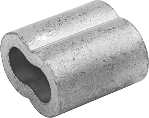 Swage Right MIL-SPEC Tin Plated Copper Swage Sleeves Clip & Ferrules (5/16 inch) – Oval Duplex Wire Rope Cable Crimping Loop Fittings (Pack of 5)