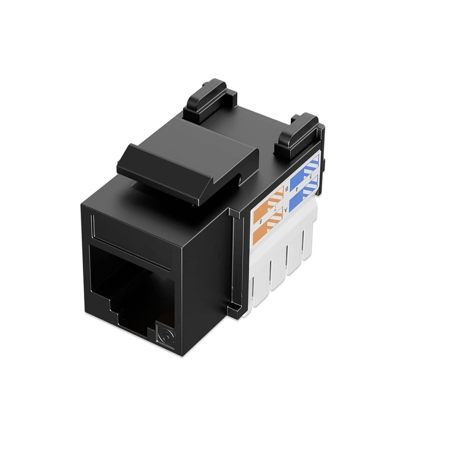 Cat6 RJ45 Keystone Jack and Keystone Punch Down Stand, 90-Degree Jack (not Compatible with Patch Panels)(30PCS,Blue)
