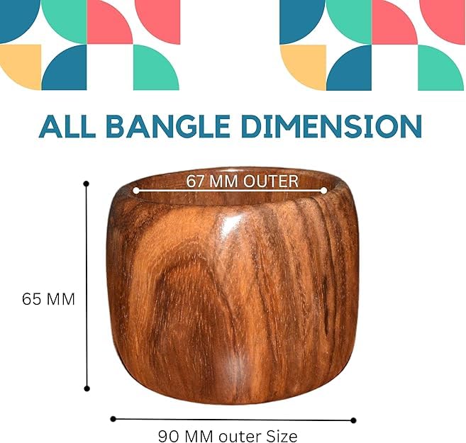 Image of Handcrafted Wooden Bangles Set | Sustainable Natural Wood Jewelry for Women | Stylish & Lightweight Bracelets - Perfect for Christmas Gifts, Winter Fashion & Eco-Friendly Gifting