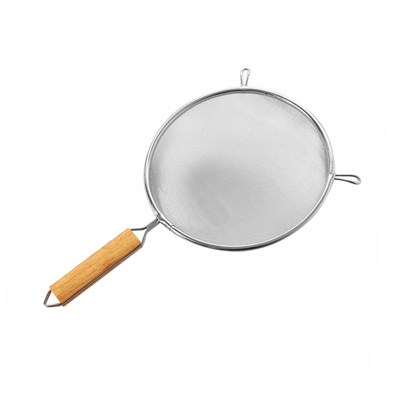 SOLUSTRE 1pc Stainless Steel Round Sieve Strainer Fine Mesh Baking Tool for Home Restaurant Handle for Sifting Flour Tea and More