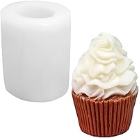 Vista 1 de Molde de jabón en forma de magdalena, molde de silicona con forma de helado, molde de vela de resina, moldes de velas de cono de helado, moldes