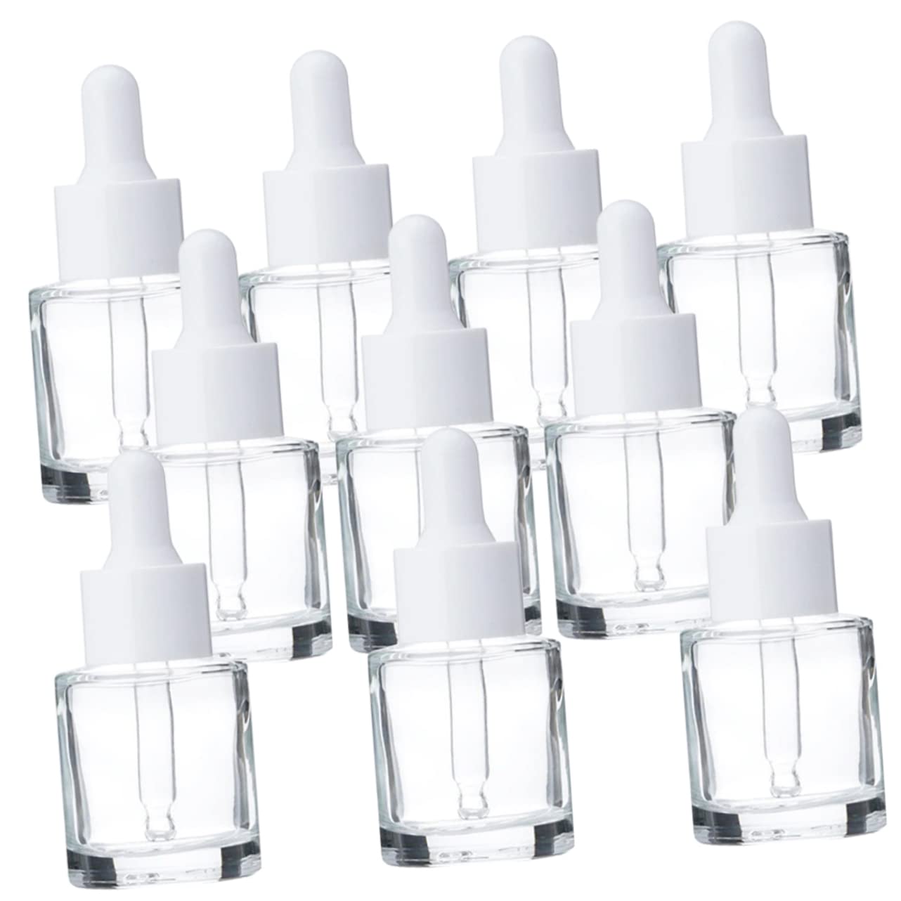 Housoutil 20piezas Botellas Cuentagotas Vidrio Transparente Unidades Frascos Aromaterapia