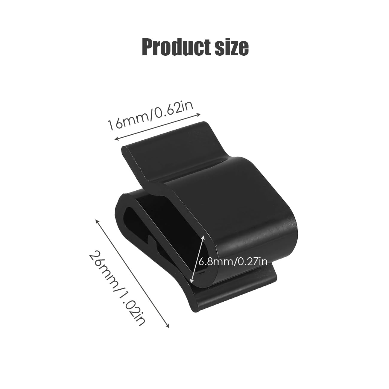 100Pcs Cable Clips Clip S Clip Solar photovoltaic Panel Wire Clip Black Plastic Insulation photovoltaic Panel Wire Fixing Clip for PV Wiring Boat Cable Boat Trailer