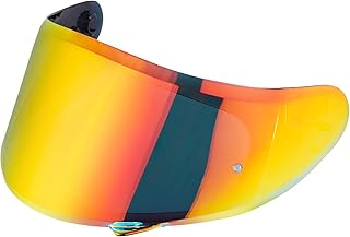 Visera de Casco,Lente de Casco de Protección contra el Viento para Motocicleta para MT-V-12 Stinger/Thunder 3,Reemplazo de Accesorios para Casco de Moto (Cromo Rojo)