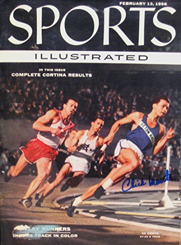 Seton Hall Pirates runner Chick Maute autographed Sports Illustrated magazine 2/13/56