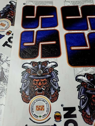 Image of COTTONTAIL Cricket Bat Sticker | 4D Digital DVLL English Willow Sports Tape | Blue