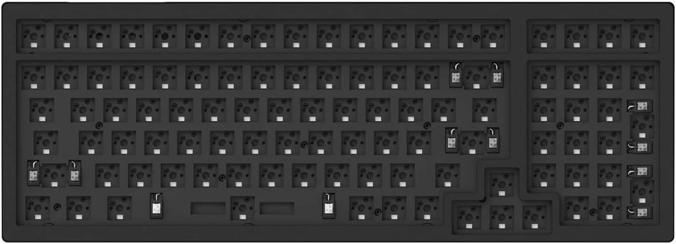 K4 Pro QMK/VIA Custom Mechanical Keyboard, Programmable Macro Wireless Bluetooth 5.1/Wired USB Keyboard with Hot-Swappable RGB Backlit Compatible Mac Windows Linux - Barebone Version