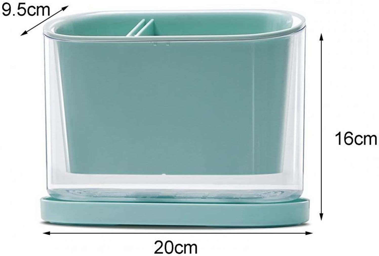 Utensil Holder Spoon Fork Chopstick Storage Holder Kitchen Tableware Drain Rack 3 Compartments Fork Spoon Box Multifunctional Plastic Basket for Home, Kitchen, Restaurant (Color : A) (B)