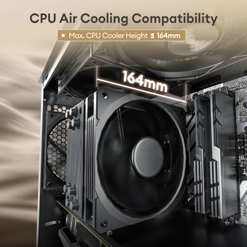 Image of Okinos Genuine Walnut Wood Micro ATX Case, MATX PC Case with 4 x 120mm 3 Pin Non-PWM Case Fans Pre-Installed, Temper Glass Side Panel, with Type-C, Black, Cypress 3 Wood