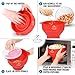 Zulay Microwave Popcorn Popper Bowl Maker with Lid - Collapsible, BPA-Free Silicone, Dishwasher Safe, Wide Spacious Size, No Oil Needed - Family Movie Night Supplies - Red