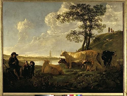 Peinture murale paysage de Rhenen pour un salon apaisant