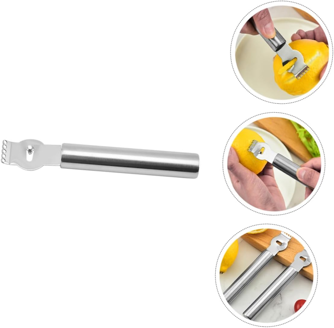 3pcs Stainless Steel Lemon Zester and Grater Kitchen Gadget for Citrus Fruits Cheese and More Easy to Clean Portable Kitchen Tool