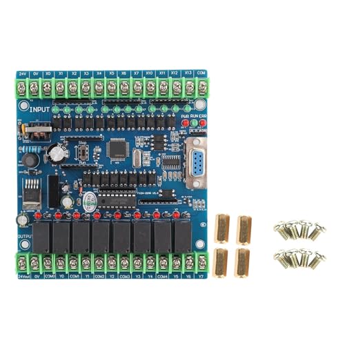 Placa PLC FX2N-20MR controlador industrial de 12 en 8 salidas con tornillos de montaje 2