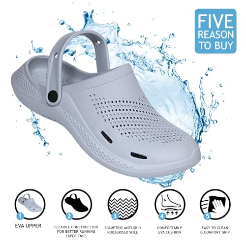 Image of Men's Clogs | Lightweight, Waterproof, Durable & Stylish Casual Footwear | Indoor & Outdoor Slip-On Slippers for Men